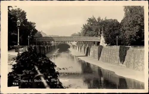 Ak Wien 1 Innere Stadt, Stadtpark, Wien-Portal