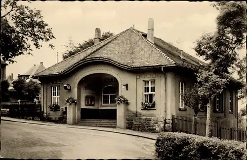 Ak Augustusburg im Erzgebirge, Bahnhof der Drahtseilbahn