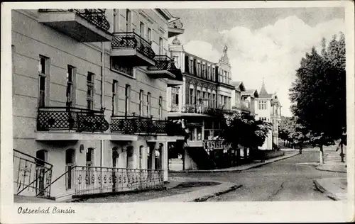 Ak Bansin auf Usedom, Straße am Hotel Ostseehof