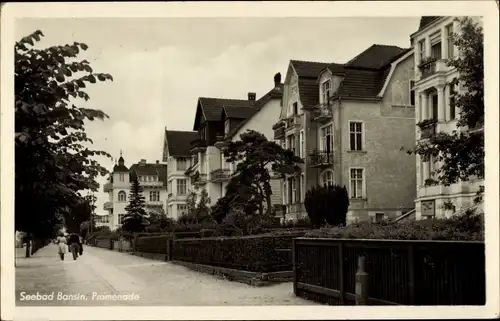 Ak Ostseebad Bansin Heringsdorf auf Usedom, Promenade