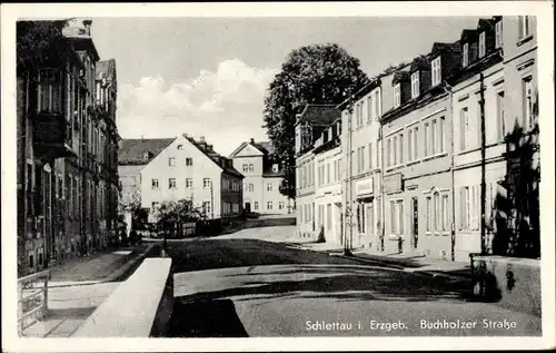 Ak Schlettau im Erzgebirge, Buchholzer Straße