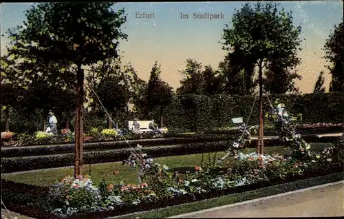 Ak Erfurt in Thüringen, Im Stadtpark