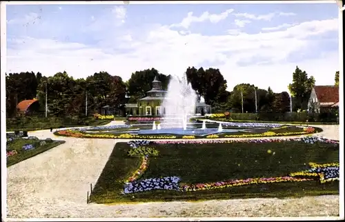 Ak Ludwigshafen am Rhein, Fontäne im Ebertpark