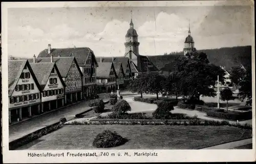 Ak Freudenstadt im Schwarzwald, Marktplatz