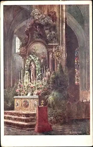 Künstler Ak Wien 1, Stephanskirche, Marienaltar