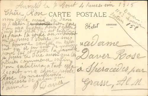 Ak Anould Vosges, das Zentrum und das Rathaus