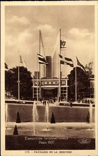 Ak Paris, Exposition Internationale 1937, Pavillon de la Norvege