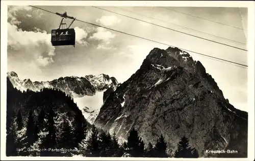 Ak Garmisch Partenkirchen, Kreuzeck Bahn, Seilbahn