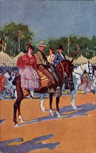 Künstler Ak Bertuchi, M., Grupas andaluzas