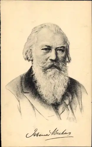 Ak Komponist Johannes Brahms, Portrait