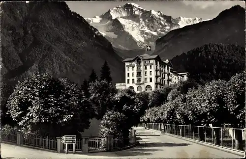 Ak Interlaken Kanton Bern Schweiz, Hotel Regina-Jungfraublick