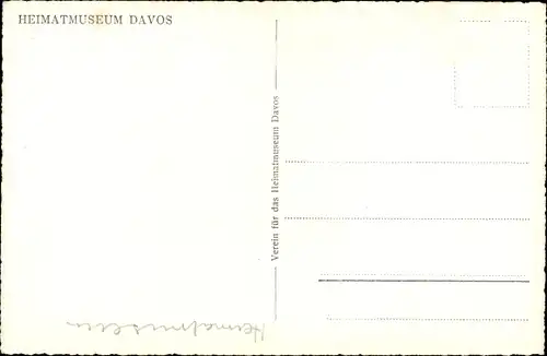 Ak Davos Kanton Graubünden, Heimatmuseum