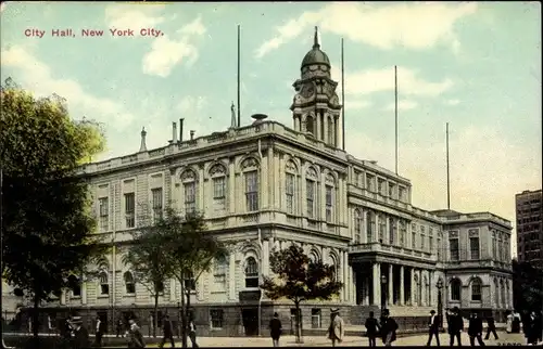 Ak New York City USA, Rathaus