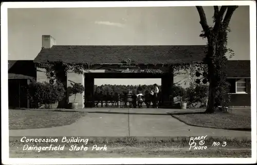 Ak Texas USA, Daingerfield State Park, Konzessionsgebäude
