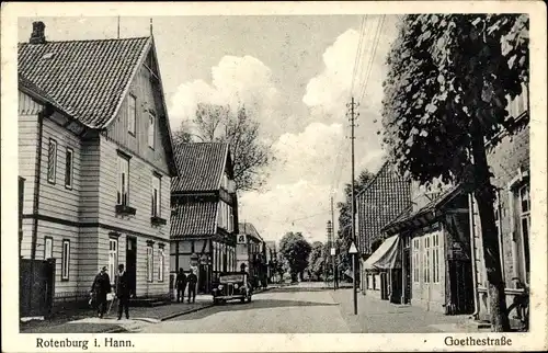 Ak Rotenburg in Hannover Rotenburg an der Wümme, Goethestraße