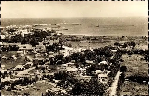 Ak Pointe Noire Republik Kongo, Vue aerienne du Port