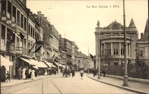 Ak Spa Wallonie Lüttich, La Rue Royale