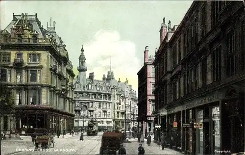 Ak Glasgow Schottland, Charing Cross