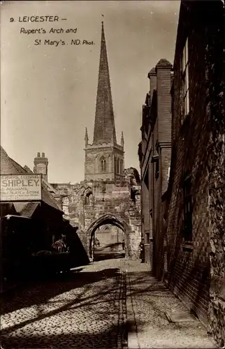 Ak Leicester East Midlands England, Rupert&#39;s Arch, Saint Mary&#39;s