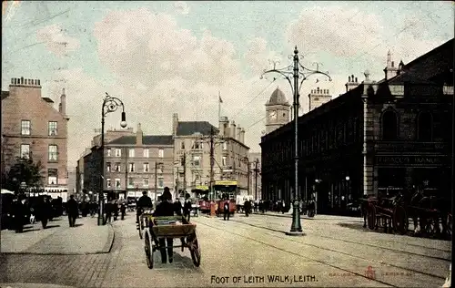 Ak Leith Schottland, Fuß von Leith Walk