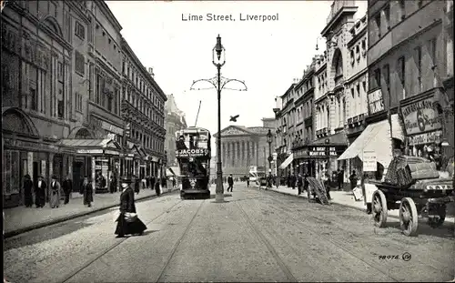 Ak Liverpool Merseyside England, Lime Street