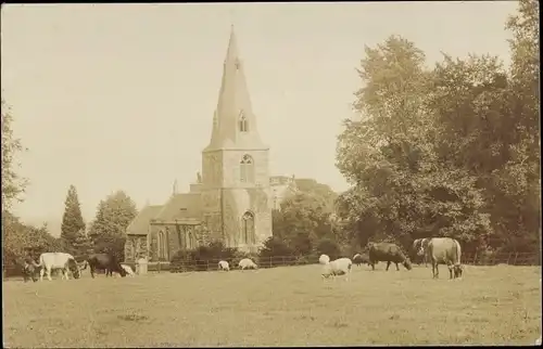 Foto Ak Market Harborough East Midlands, Gumley-Kirche