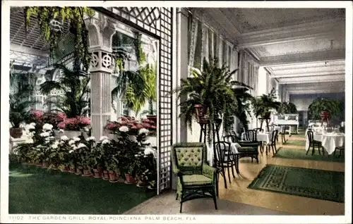 Ak Palm Beach Florida USA, the garden grill, Royal Poinciana