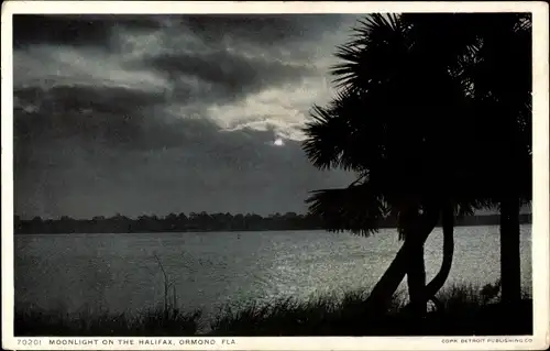 Ak Ormond Beach Florida, moonlight on the Halifax
