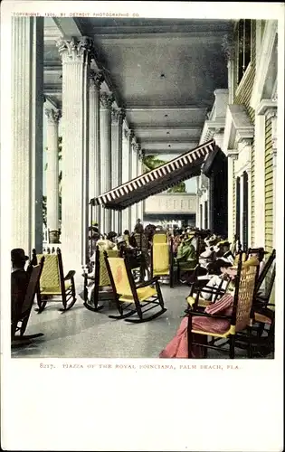 Ak Palm Beach Florida USA, Piazza of the Roya Poinciana