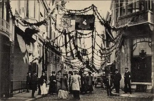 Ak 's Gravenhage Den Haag Südholland, Versiering 7 Februari 1901, Noordeinde