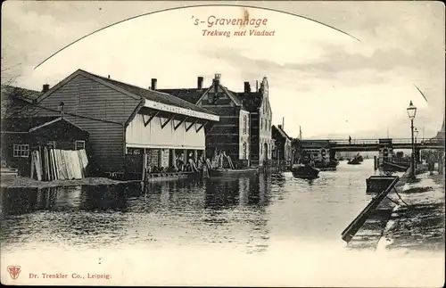 Ak 's Gravenhage Den Haag Südholland, Trekweg met Viaduct