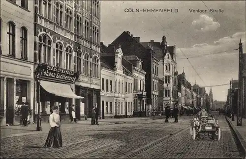 Ak Köln Ehrenfeld, Venloer Straße, Laden von Johann Lichtenberg, Auto