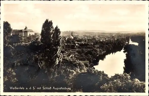 Ak Weißenfels an der Saale, Panorama, Schloss Augustusburg