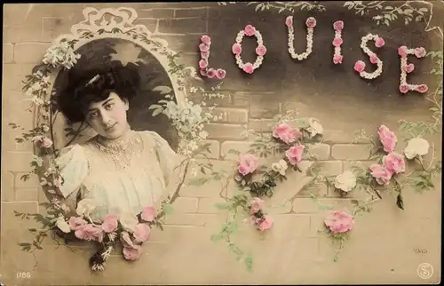 Buchstaben Ak Louise, Portrait einer Frau