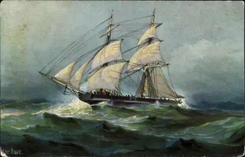 Künstler Ak Rave, Chr., Marine Galerie 268, Italienische Brigantine, 1840