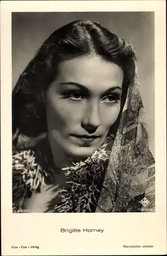 Ak Schauspielerin Brigitte Horney, Portrait, UFA