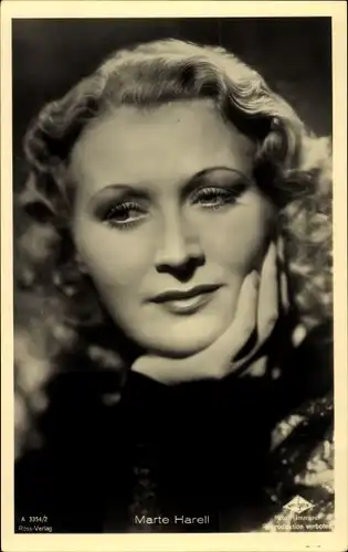 Ak Schauspielerin Marte Harell, Portrait