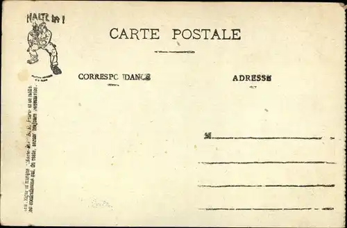 Ak Militärszenen, Gegenruf zur Überraschung, Halte La