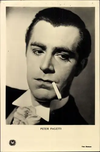 Ak Schauspieler Peter Pasetti, Portrait, Zigarette
