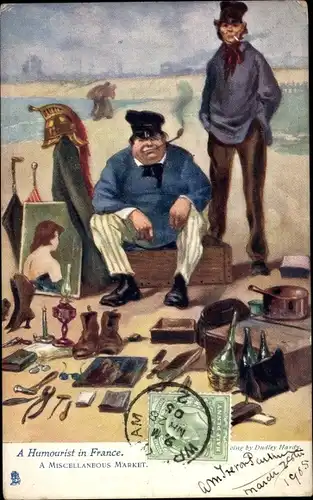 Künstler Ak Dudley Hardy, ein Humorist in Frankreich, ein diverser Markt