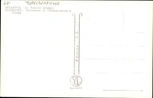 Ak Konstantinopel Istanbul Türkei, Monument de l'Indipendence Taxim