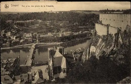 Ak Dinant Wallonie Namur, Blick vom Glacis der Zitadelle