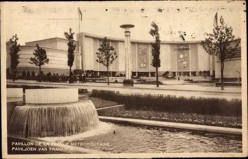Ak Bruxelles Brüssel, Ausstellung 1935, Weltausstellung, Pavillon de la France Métropolitaine