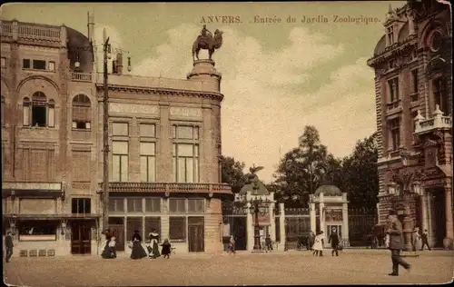 Ak Antwerpen Antwerpen Flandern, Zoologischer Garten, Eingang