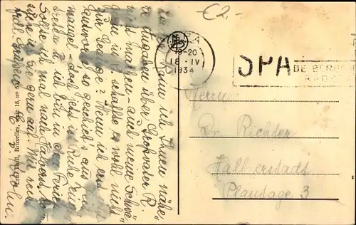 Ak Spa Wallonie Lüttich, Casino und Garten