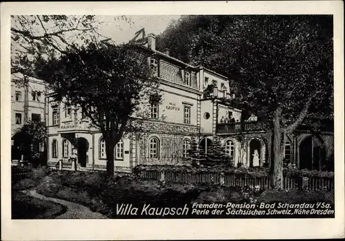 Ak Bad Schandau Sächsische Schweiz, Villa Kaupsch, Außenansicht