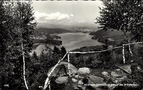 Ak Keutschach am See Kärnten, Pyramidenkogel, Blick auf den Wörthersee