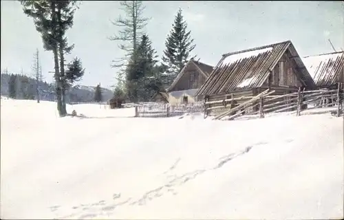 Ak Mönichkirchen in Niederösterreich, Mönichkirchner Schwaig, Winter