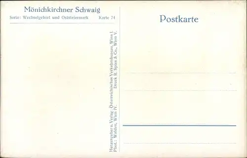 Ak Mönichkirchen in Niederösterreich, Mönichkirchner Schwaig, Winter