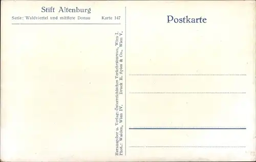 Ak Altenburg in Niederösterreich, Stift Altenburg